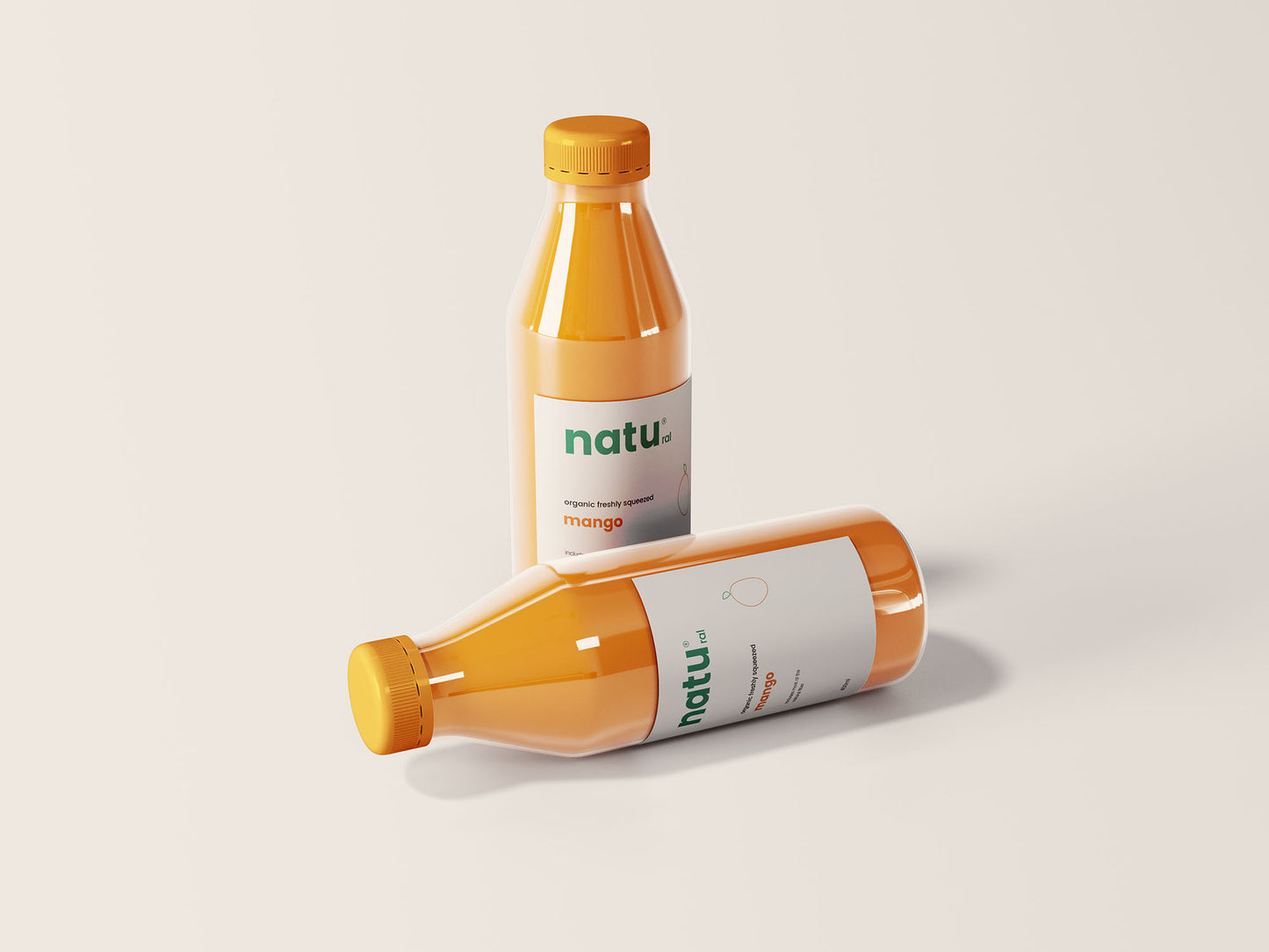 Free Juice Bottle Packaging Mockup