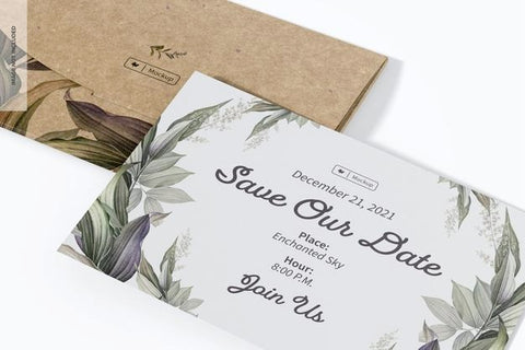 Free Kraft Invitation Envelope Mockup Psd