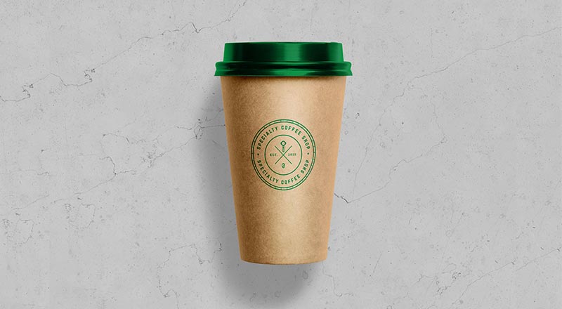 Free Kraft Paper Coffee Cup Mockup Psd