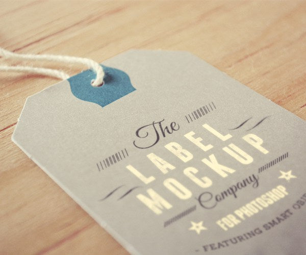 Free Tag or Label Close-Up Logo (Mockup)