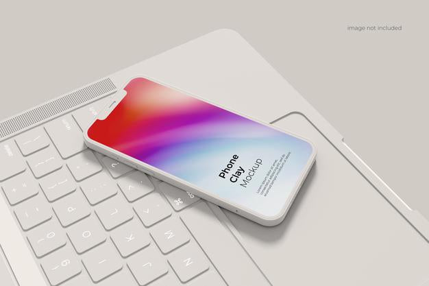 Free Laptop And Smartphone Clay Mockup Psd