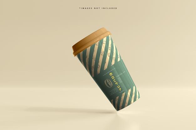 Free Large Size Biodegradable Paper Cup Mockup Psd