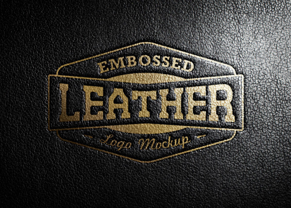 Free Leather Stamping Logo Mockup