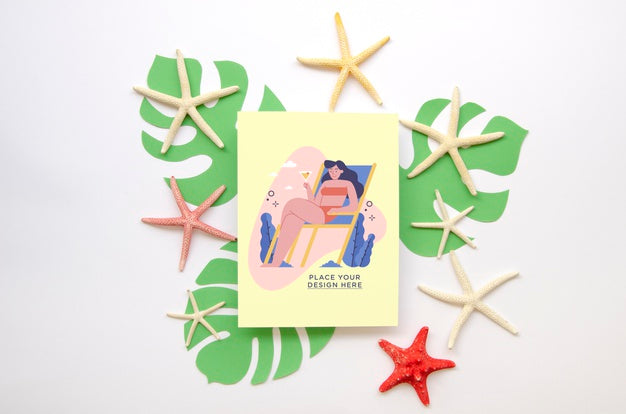 Free Let'S Go Travel Mock-Up And Top View Psd