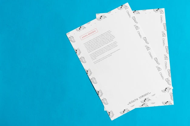 Free Letterhead Mockup With Copyspace Psd