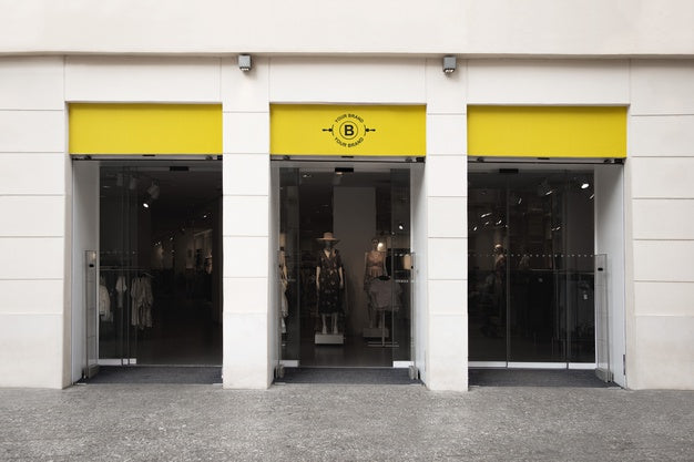 Free Logo Mockup On Facade Or Storefront Psd