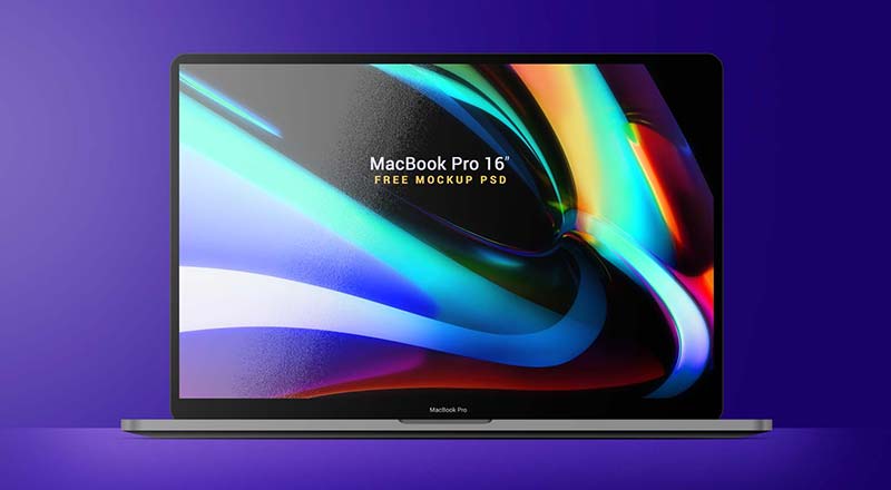 Free Macbook Pro 16 Inch Mockup Psd & Ai