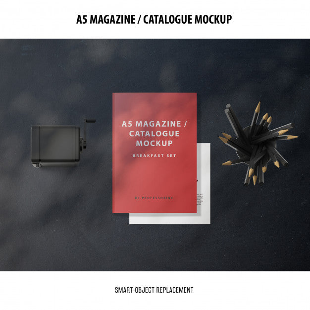 Free Magazine Catalogue Mockup Psd