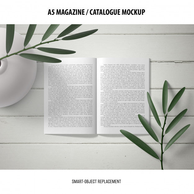 Free Magazine Catalogue Mockup Psd