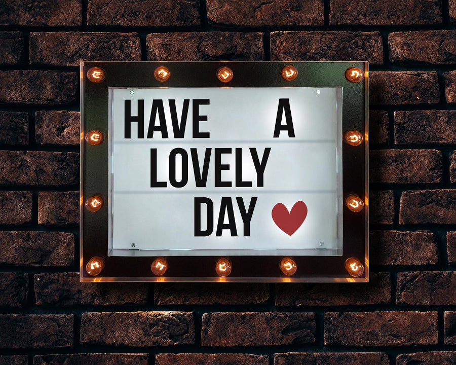 Free Marquee Light Box Mockup PSD