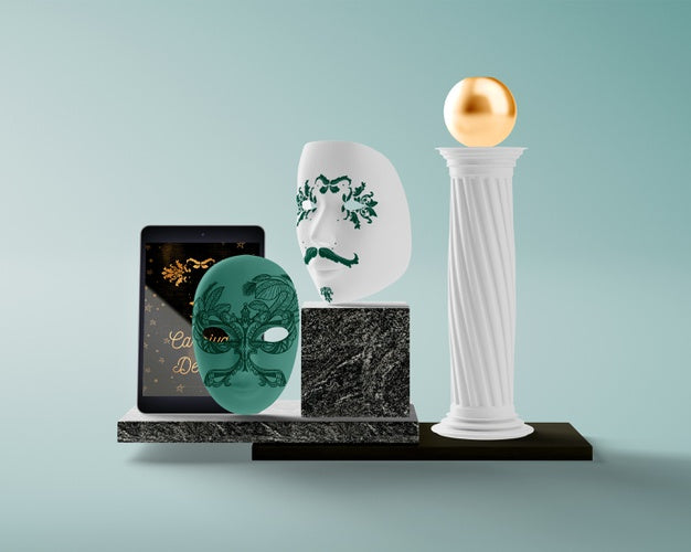 Free Masks For Carnival On Supports Psd