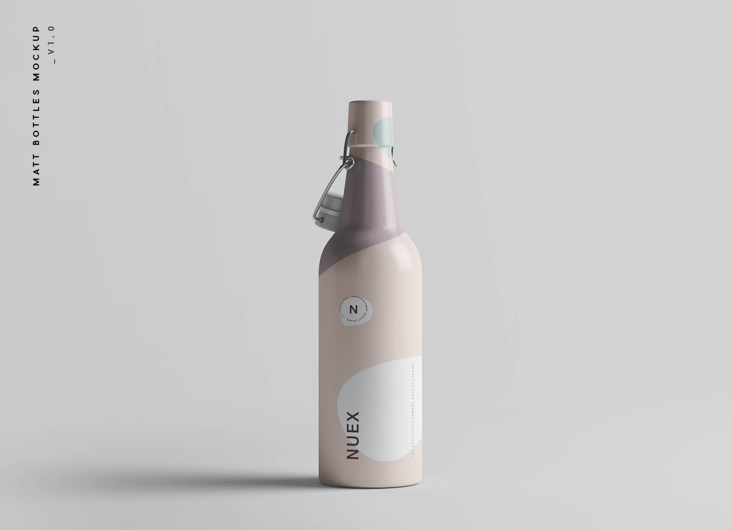 Free Matt Clamp Bottle Mockup