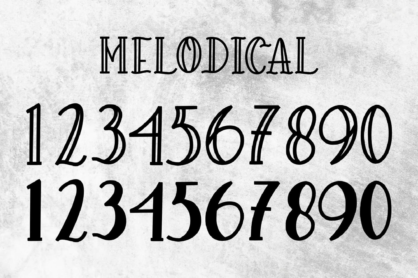 Free Melodical Number Tattoo Font