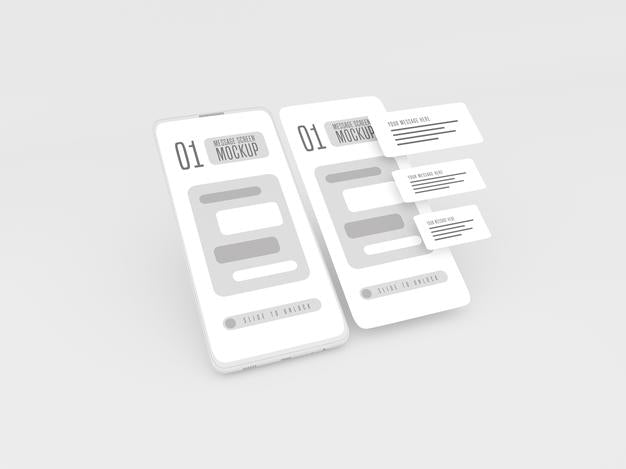 Free Messaging Conversation Concept On Mobile Phone Mockup Psd