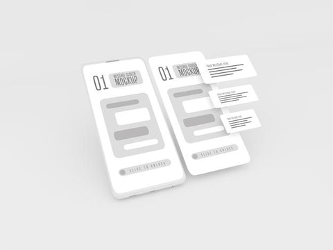 Free Messaging Conversation Concept On Mobile Phone Mockup Psd