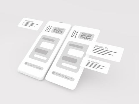 Free Messaging Conversation Concept On Mobile Phone Mockup Psd