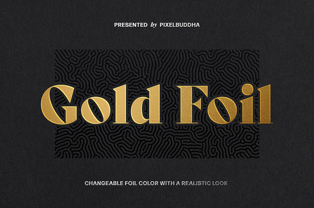 Free Metallic Foil Logo Mockup