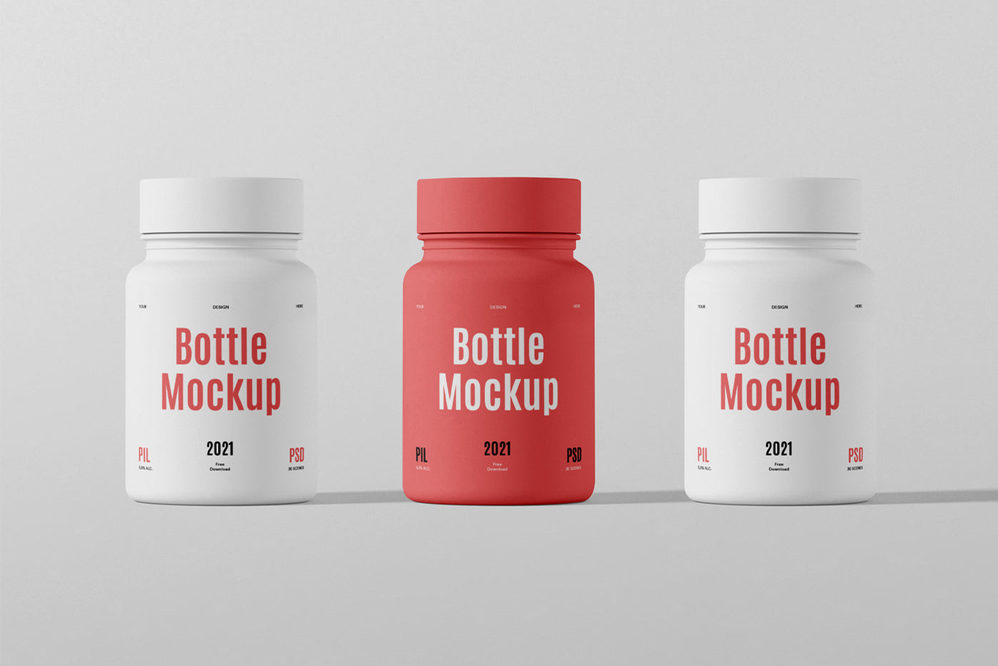 Free Mini Plastic Bottle Psd Mockup