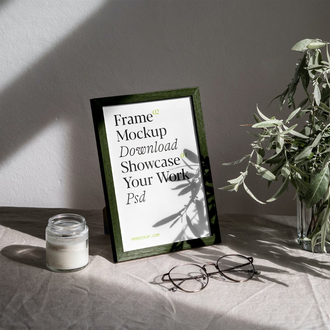 Free Mini Wood Frame Mockup