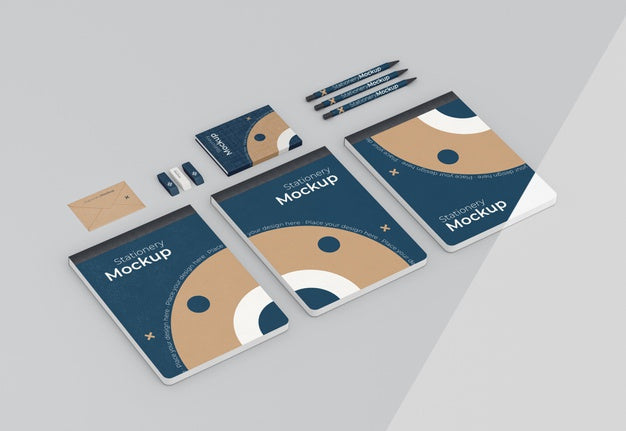Free Minimal Assortment Of Stationery Objects Psd