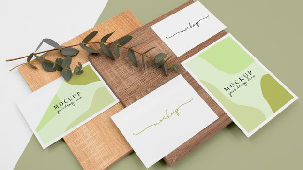 Free Minimal Stationery And Wood Piece Psd