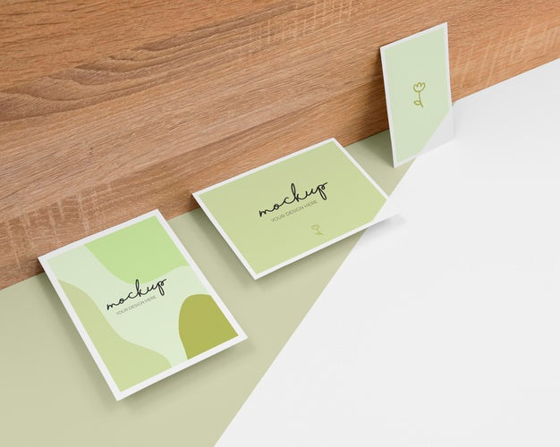 Free Minimal Stationery Arrangement With Wood Psd