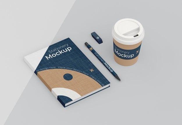 Free Minimal Stationery Objects Arrangement Psd