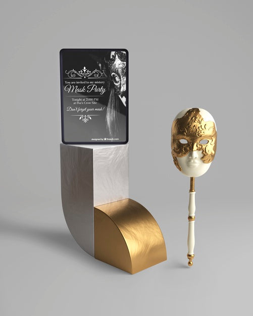 Free Minimalist Abstract Design With Mock-Up And Mask Psd