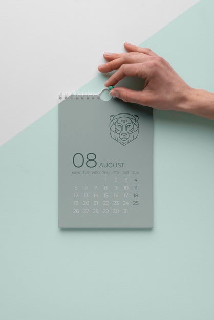 Free Minimalist Mock-Up Calendar Assortment Psd
