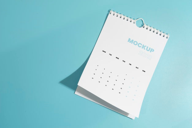 Free Minimalist Mock-Up Calendar Assortment Psd
