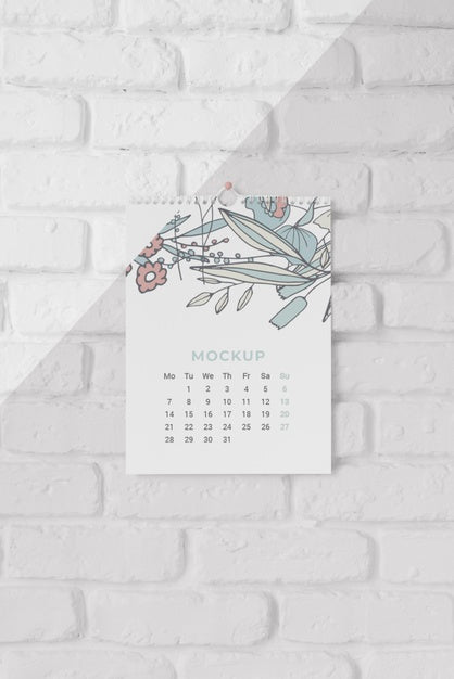 Free Minimalist Mock-Up Calendar Assortment Psd