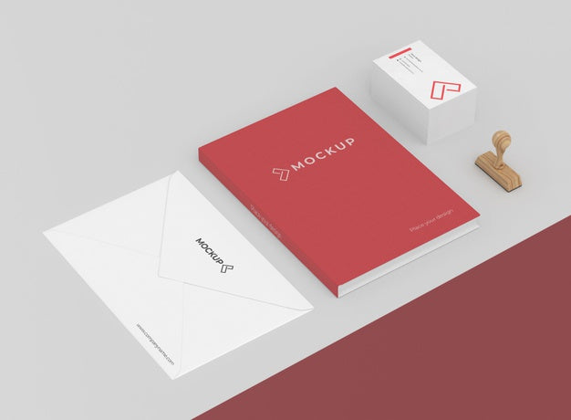 Free Minimalist Mock-Up Stationery Composition Psd