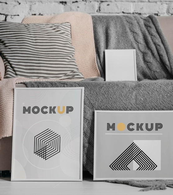 Free Mock Up Frame Next To Couch Psd