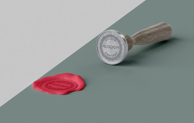 Free Mock-Up Seal For Envelope Arrangement Psd