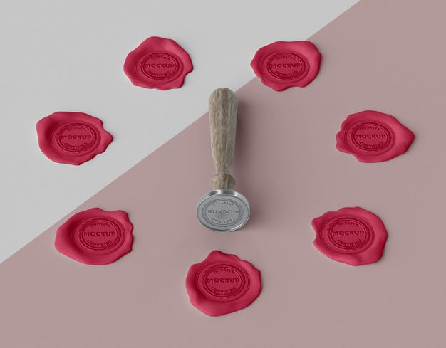 Free Mock-Up Seal For Envelope Arrangement Psd