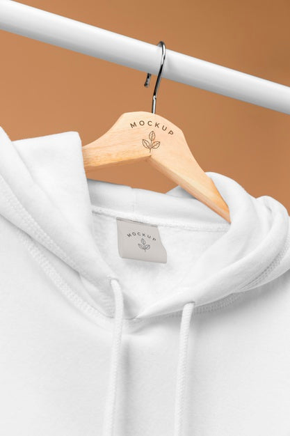 Free Mockup Hoodie Close Up Psd