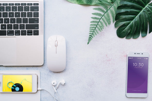 Free Mockup Of Various Devices With Creativity Or Workspace Concept Psd