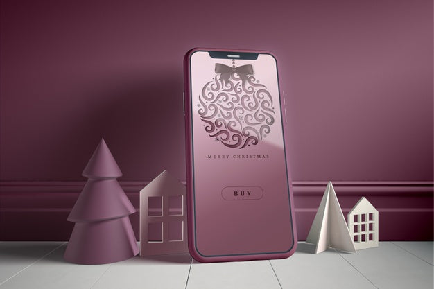 Free Modern Device On Floor With House Pieces In Miniature Psd