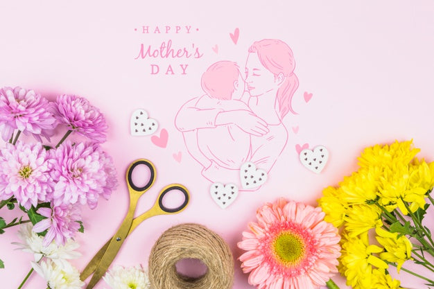 Free Mothers Day Mockup With Copyspace Psd