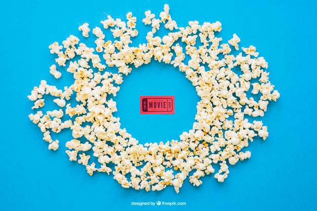 Free Movie Ticket In Popcorn Psd