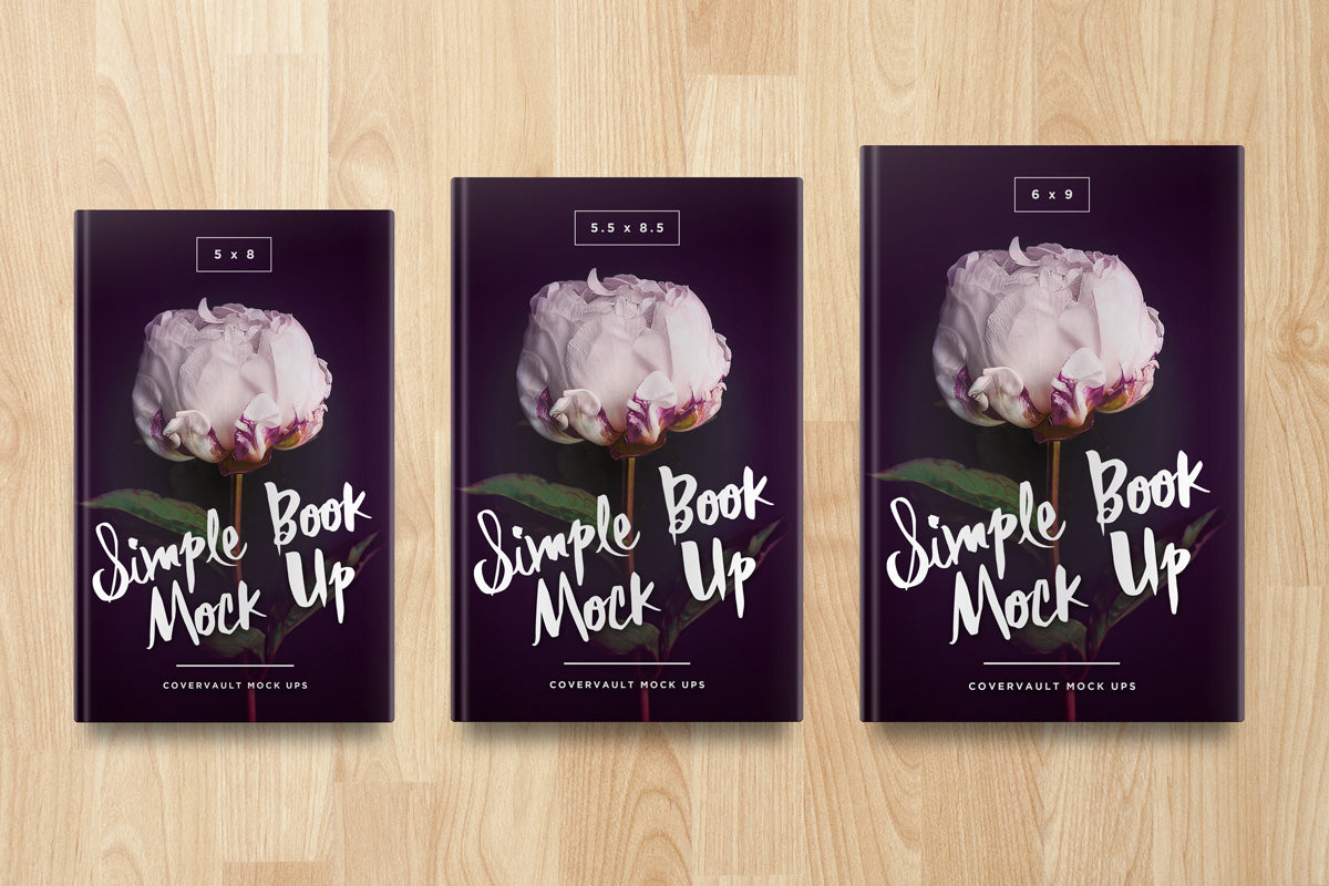 Free Multiple Sized Hardcover Book Psd Mockup