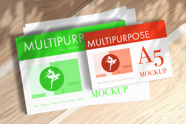 Free Multipurpose A4 Papers Mockup Psd