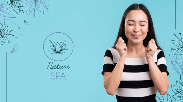 Free Nature Spa Mock-Up Logo And Girl Psd