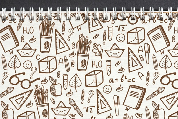 Free Notebook Mockup With Back To School Concept Psd