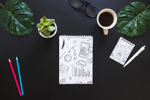 Free Notebook Mockup With Internet Of Things Concept Psd