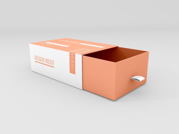 Free Open Delivery Box Mockup Psd