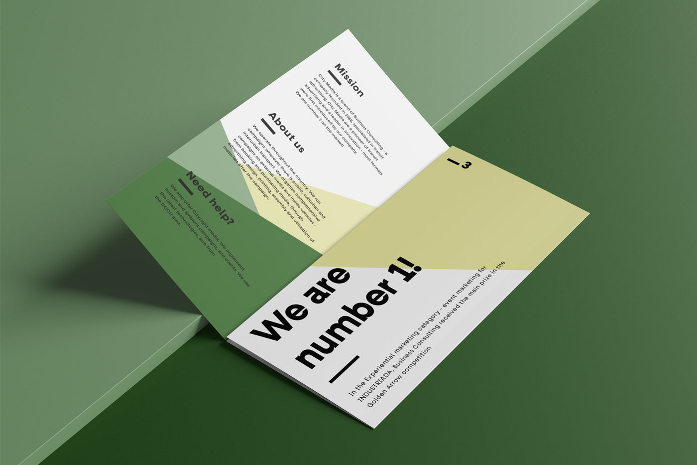 Free Open Trifold Brochure Mockup