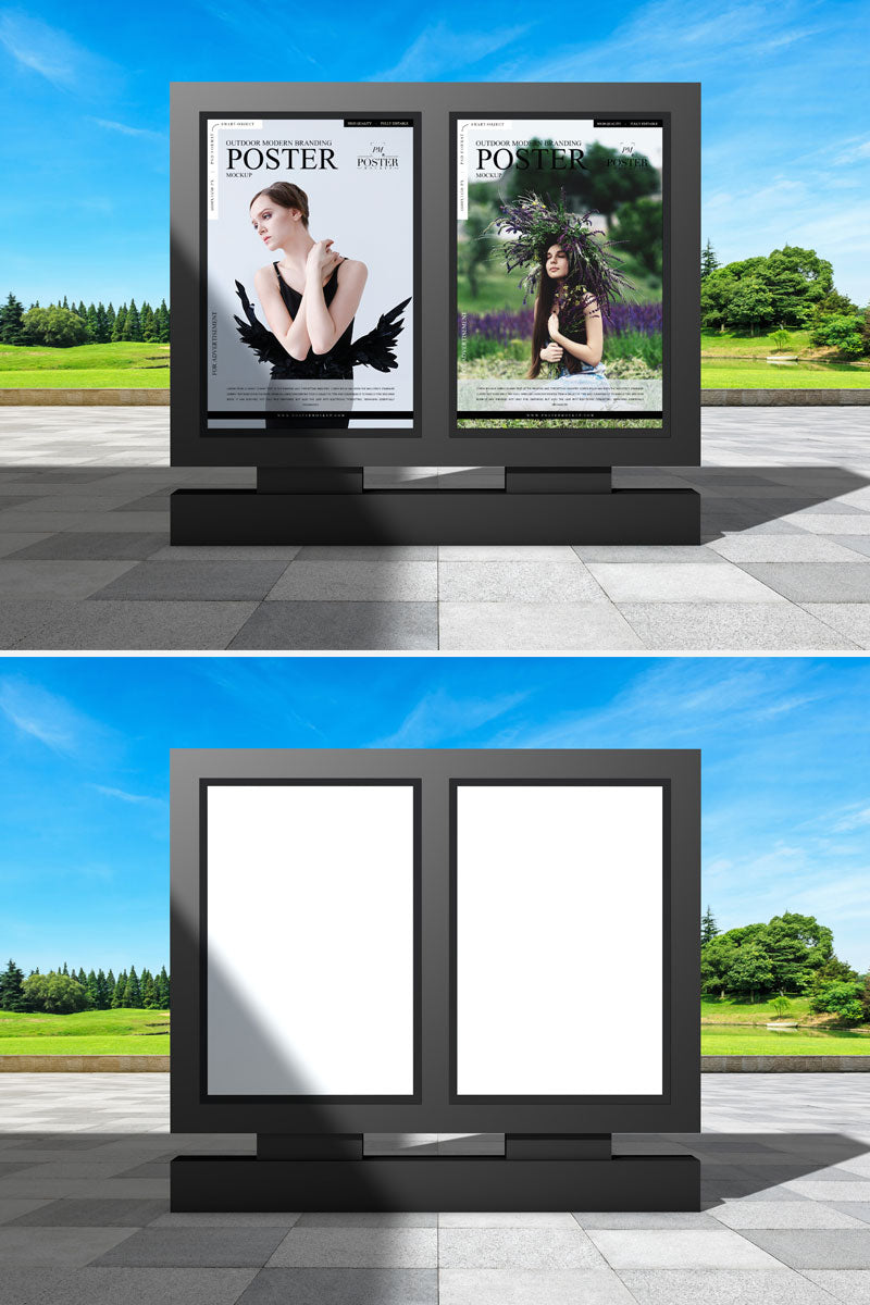 Free Outdoor Branding Billboard Posters Mockup