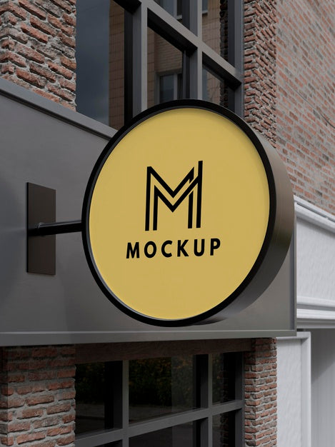 Free Outdoor Business Sign Mock-Up Psd