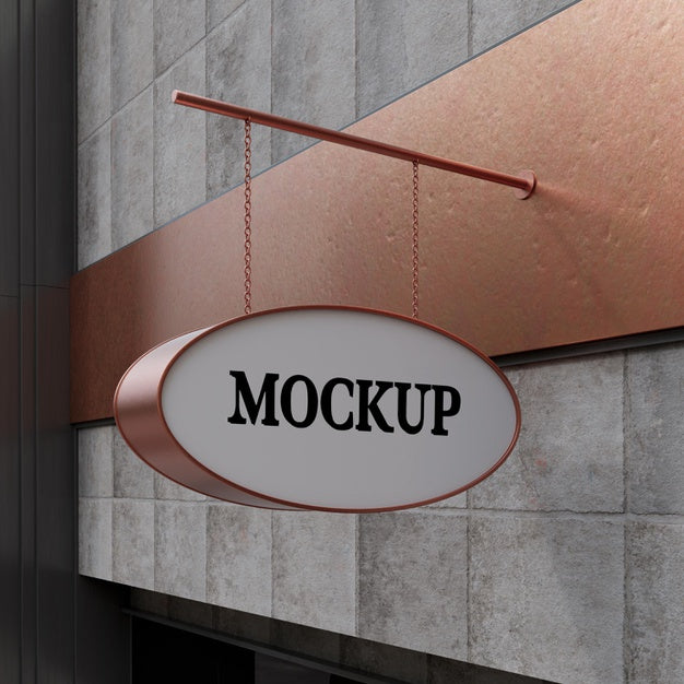 Free Outdoor Business Sign Mock-Up Psd